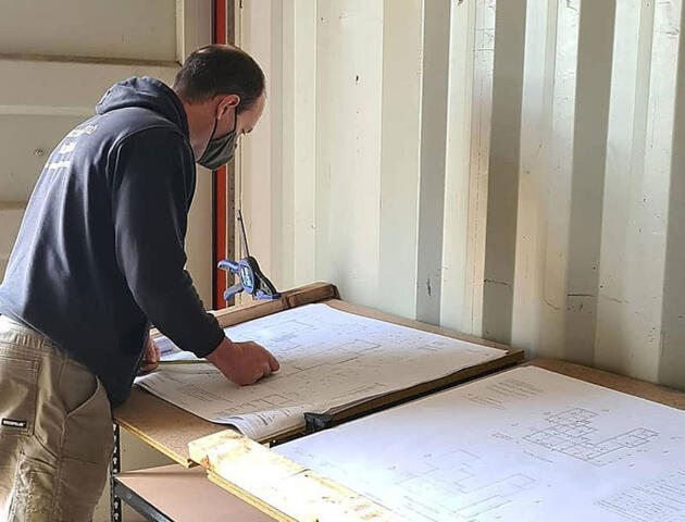 Michael Limb Builder drawing up plans for new build