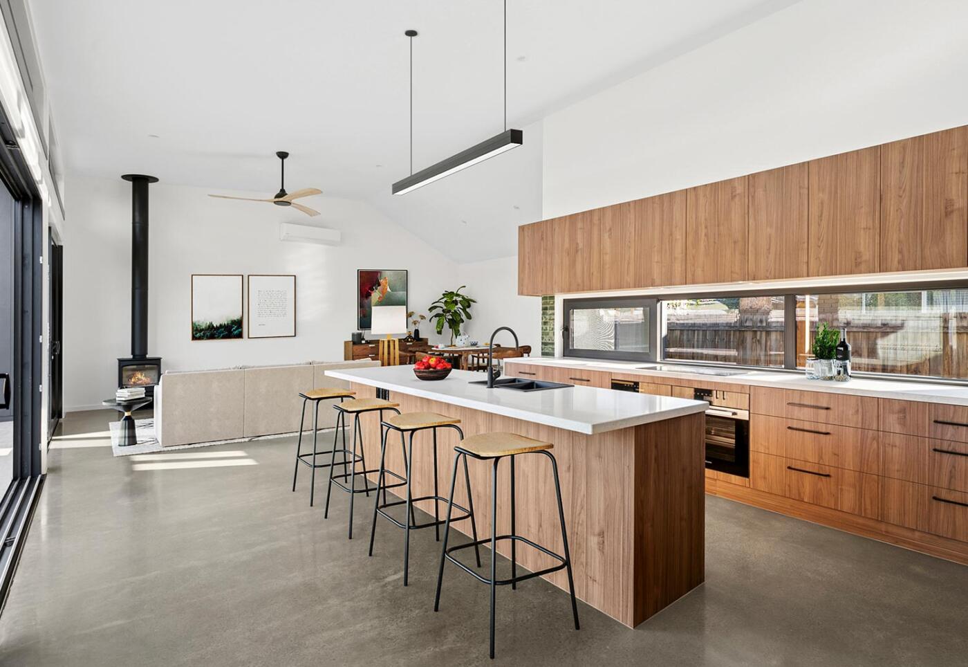 Custom home built by Michael Limb Builders - kitchen and dining area