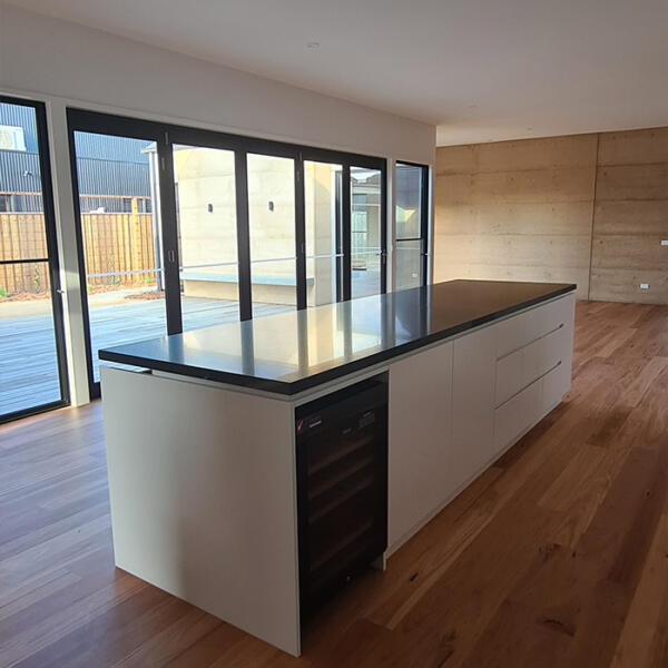 Rammed earth home built by Michael Limb Builders, Point Lonsdale