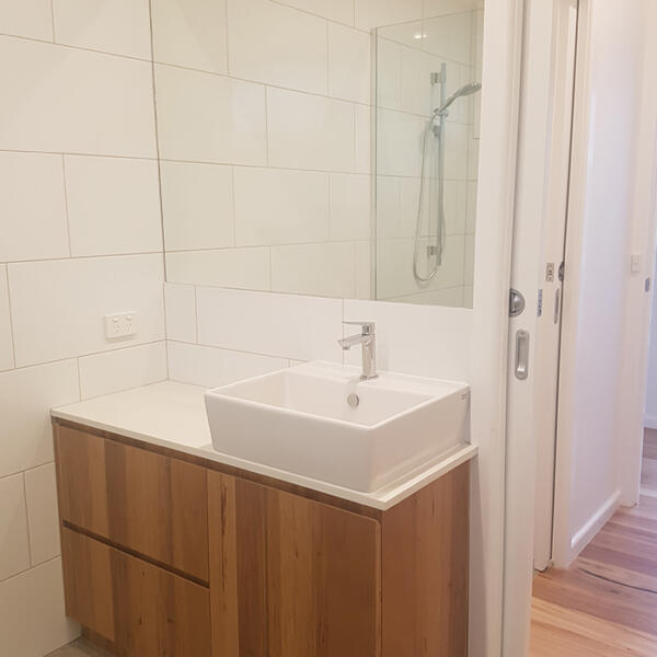 Simpson Street bathroom renovation / extension project by Michael Limb Builders