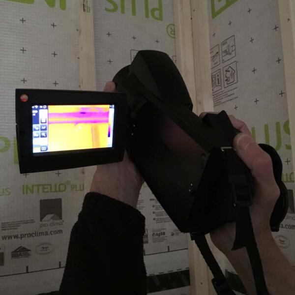 Thermal imaging in passive house (Passivhaus) construction by Michael Limb Builders
